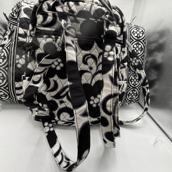 2PC Vera Bradley Black & White Quilted Duffle Bag and Backpack Retired Pattern - Picture 6 of 12